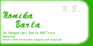 monika barla business card